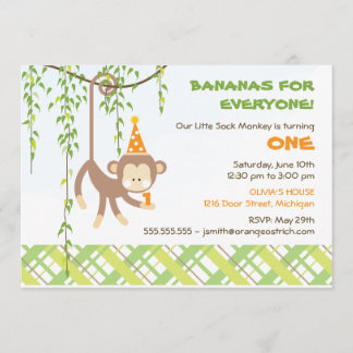 Invitation à l'anniversaire du singe