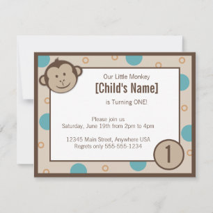 Invitation à l'anniversaire du singe