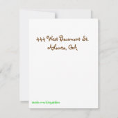 Invitation à l'anniversaire du singe (Dos)