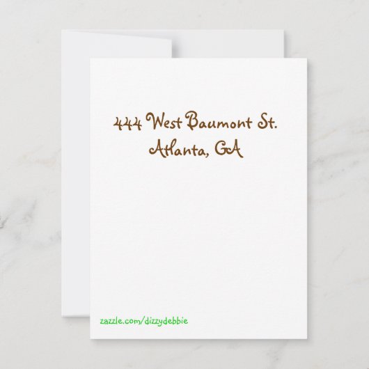 Invitation à l'anniversaire du singe (Dos)