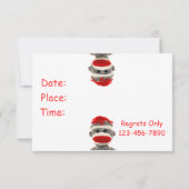 Invitation à l'anniversaire du singe de Sock (Dos)