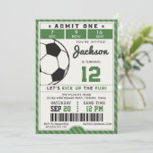 Invitation à l'anniversaire du soccer vert (Debout devant)