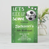 Invitation à l'anniversaire du soccer vert (Debout devant)