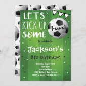 Invitation à l'anniversaire du soccer vert (Devant / Derrière)