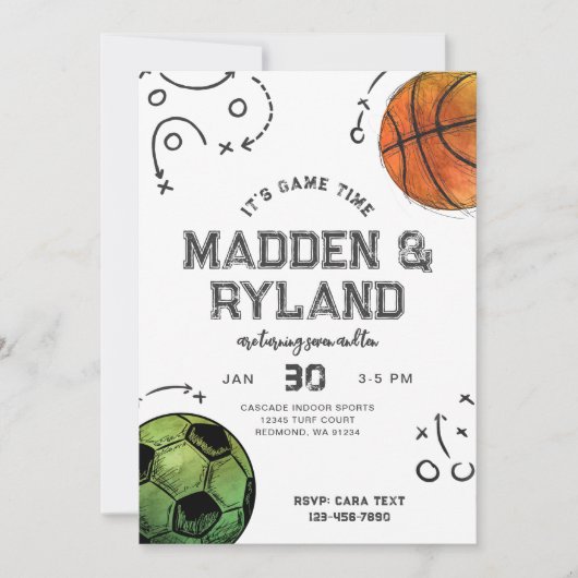 Invitation à l'anniversaire du sport (Devant)