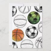 Invitation à l'anniversaire du sport (Dos)