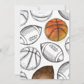 Invitation à l'anniversaire du sport (Dos)