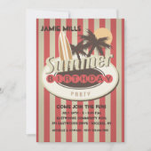 Invitation à l'anniversaire du surfeur (Devant)