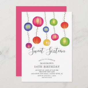 Invitation à l'anniversaire du Sweet sixteen à lan