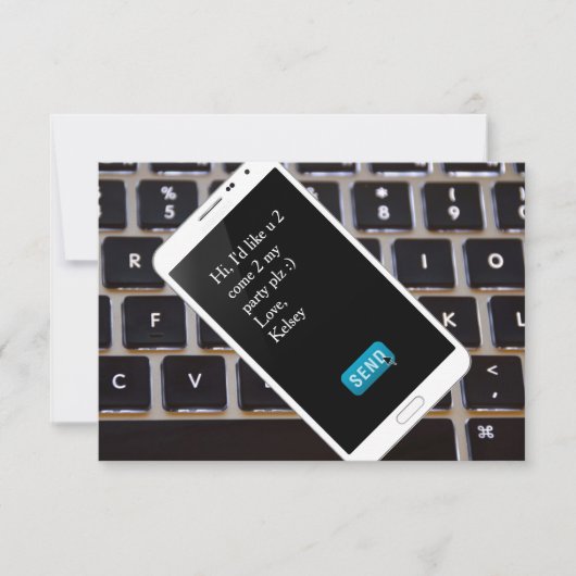 Invitation à l'anniversaire du téléphone portable (Devant)