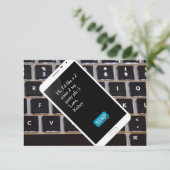 Invitation à l'anniversaire du téléphone portable (Debout devant)