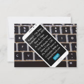 Invitation à l'anniversaire du téléphone portable (Dos)