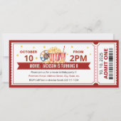 Invitation à l'anniversaire du ticket de cinéma (Devant)