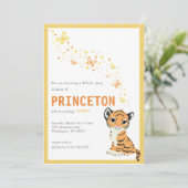 Invitation à l'anniversaire du tigre orange person (Debout devant)