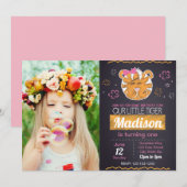 Invitation à l'anniversaire du tigre rose avec pho (Devant / Derrière)