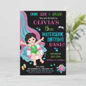 Invitation à l'anniversaire du toboggan Waterpark  (Debout devant)