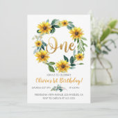 Invitation à l'anniversaire du tournesol (Debout devant)