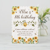 Invitation à l'anniversaire du tournesol et de l'a (Debout devant)