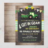 Invitation à l'anniversaire du Tracteur Ferme Boy  (Devant / Derrière)