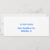 Invitation à l'anniversaire du train de Boy (Dos)