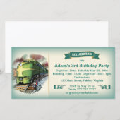 Invitation à l'anniversaire du train diesel vintag (Devant / Derrière)