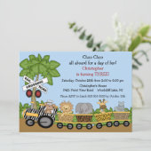 Invitation à l'anniversaire du train Safari Jungle (Debout devant)