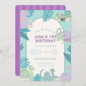 Invitation à l'anniversaire d'un dinosaure à A-Sau (Devant / Derrière)