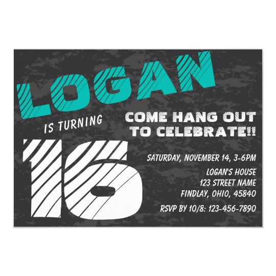 Invitation A L Anniversaire D Un Garcon Ado Modern Zazzle Be Invitation A L Anniversaire D Un Garcon Ado Modern Zazzle Be