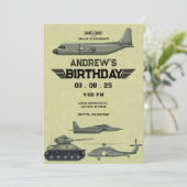 Invitation à l'anniversaire d'un Hercules militair (Debout devant)