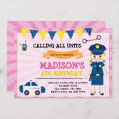 Invitation à l'anniversaire d'un officier de polic (Devant / Derrière)