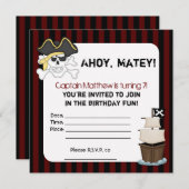Invitation à l'anniversaire d'un pirate (Devant / Derrière)