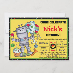 Invitation à l'anniversaire d'un robot