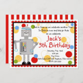 Invitation à l'anniversaire d'un robot (Devant / Derrière)