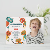 Invitation à l'anniversaire d'un robot modifiable (Debout devant)