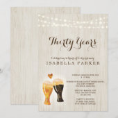 Invitation à l'anniversaire d'une brasserie| Bière (Devant / Derrière)