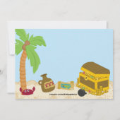 Invitation à l'anniversaire d'une fille Pirate (Dos)