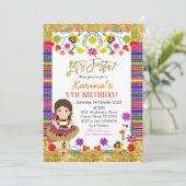 Invitation à l'anniversaire d'une fillette mexicai (Debout devant)