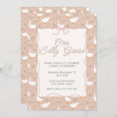 Invitation à l'anniversaire d'une oie bête (Devant / Derrière)