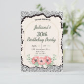 Invitation à l'anniversaire empreinte de léopard (Debout devant)