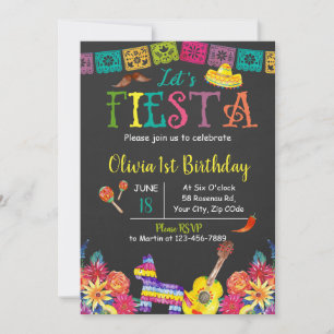 Invitation à l'anniversaire Fiesta
