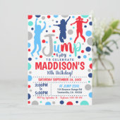 Invitation à l'anniversaire Jump Jeune fille Tramp (Debout devant)