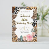 Invitation à l'anniversaire poster de animal (Debout devant)