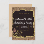 Invitation à l'anniversaire poster de animal (Devant / Derrière)