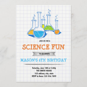 Invitation à l'anniversaire pour le plaisir scient