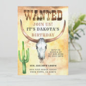 Invitation à l'anniversaire Recherché de Cowboy (Debout devant)