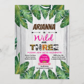 Invitation à l'anniversaire Wild and Three. La jun (Devant / Derrière)