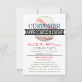 Invitation à l'appréciation du client de baseball (Devant)