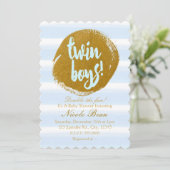 Invitation à l'aquarelle avec feuille dorée et ble (Debout devant)