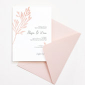 Invitation à l'aquarelle de corail ・ Mariage moder