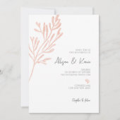 Invitation à l'aquarelle de corail ・ Mariage moder (Devant)